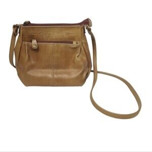 Relic Tan Leather Crossbody Adjustable Strap Purse